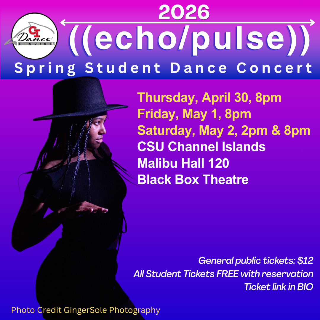 Girl dressed in black in profile with pink and purple background