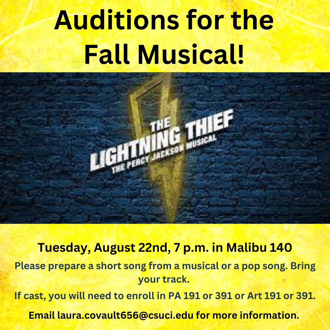 Fall 2023 Musical Auditions August 22 & 24